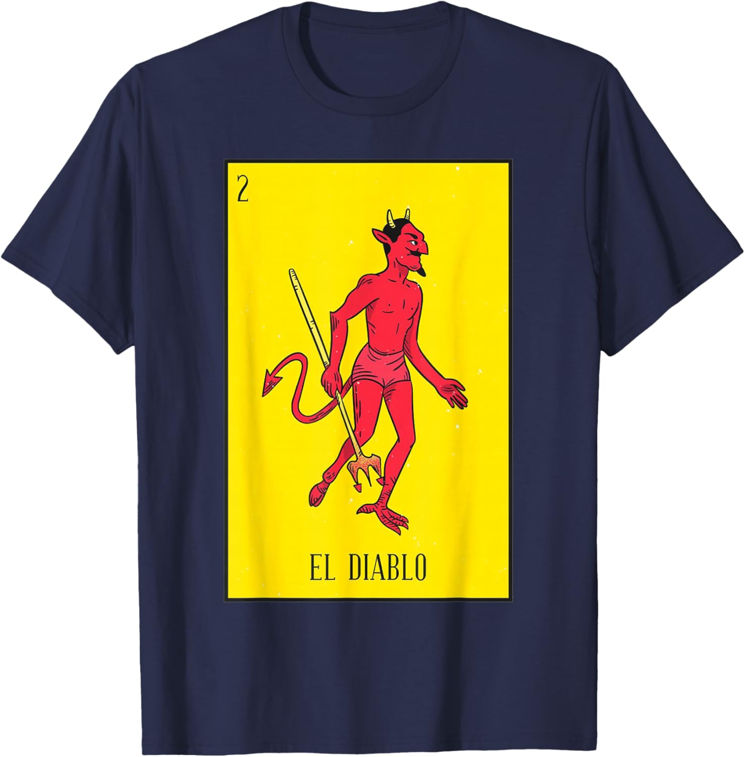 el diablo Mexican Lottery culture T-Shirt - T-Shirt | Navy