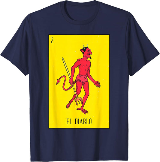 el diablo Mexican Lottery culture T-Shirt - T-Shirt | Navy