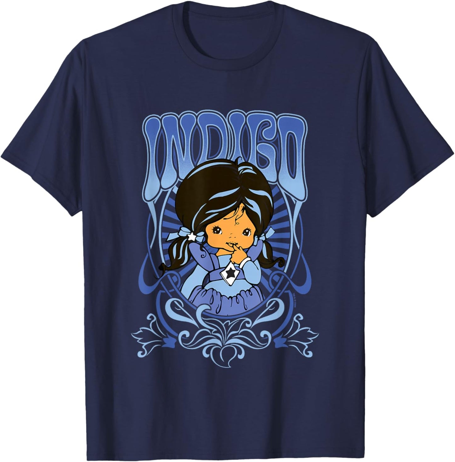 Rainbow Brite Indigo Nouveau Portrait Vintage T-Shirt - T-Shirt | Navy