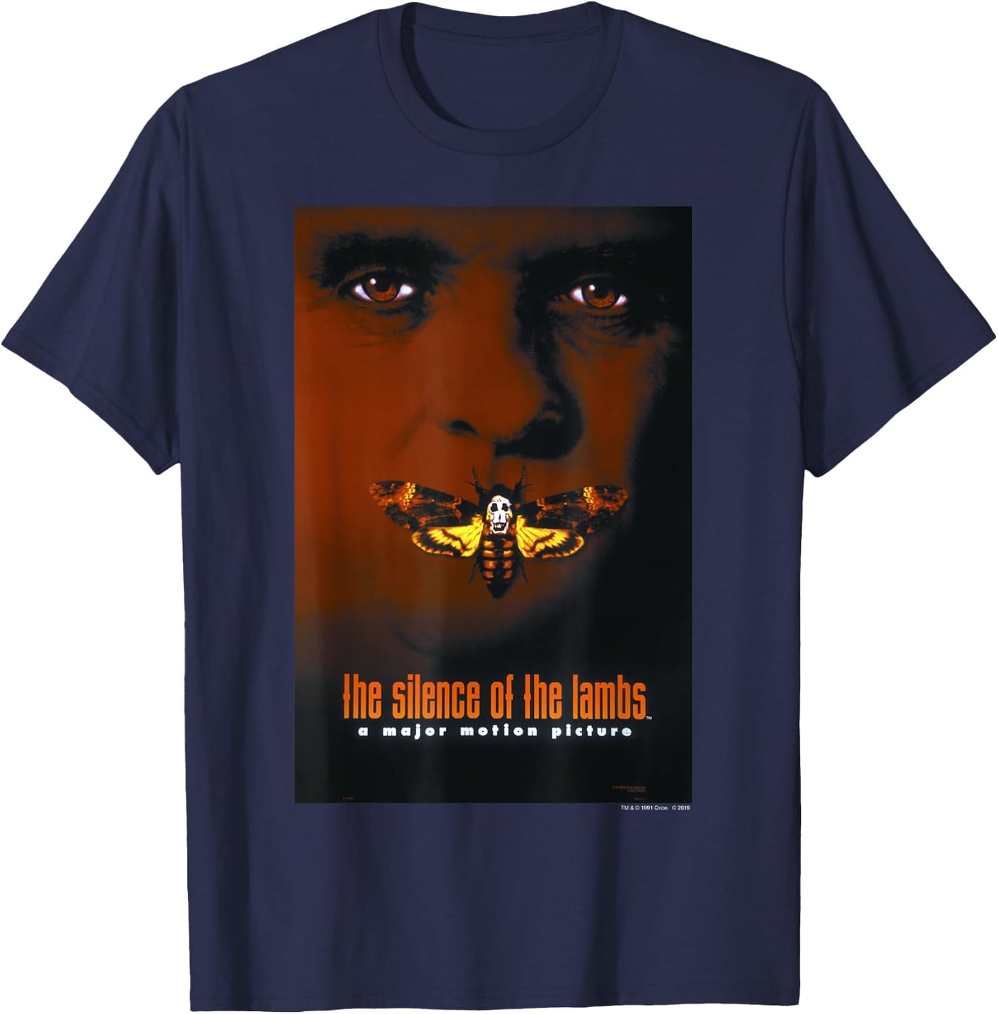 The Silence Of The Lambs Moth Poster T-Shirt - T-Shirt | Navy