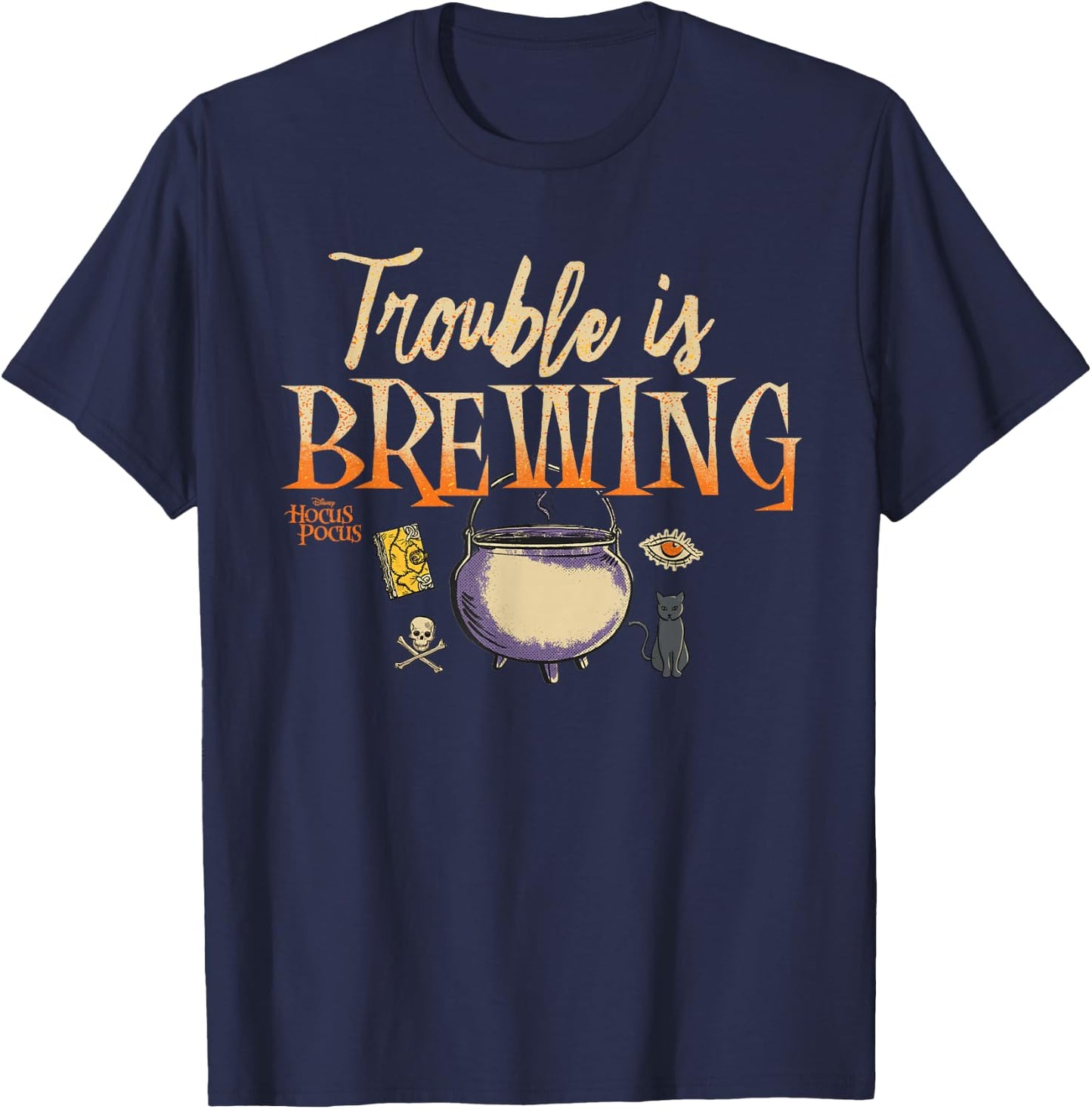 Disney Hocus Pocus Cauldron Trouble is Brewing T-Shirt - T-Shirt | Navy