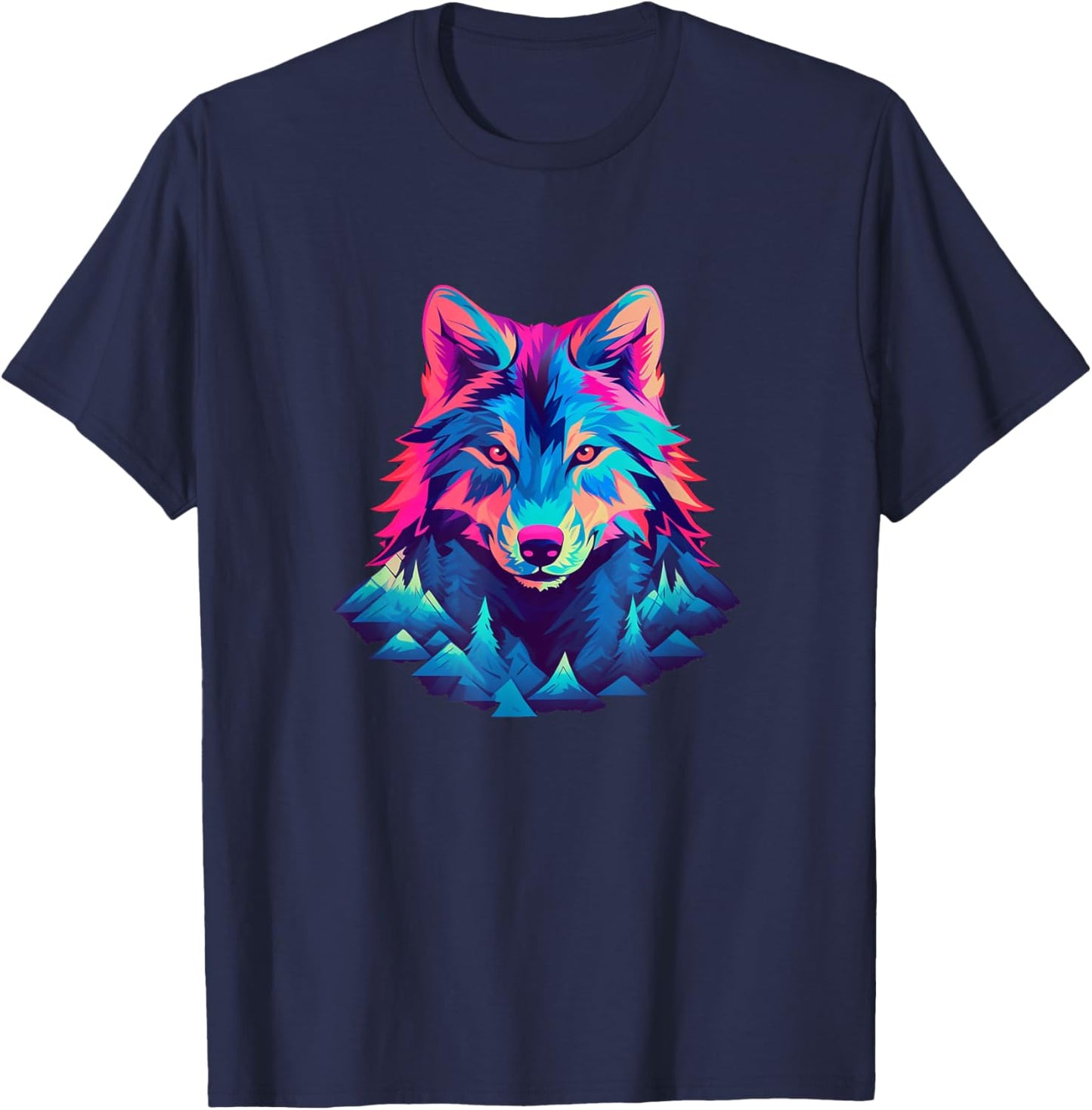 Wolf And Wolves Men Women Kids T-Shirt - T-Shirt | Navy