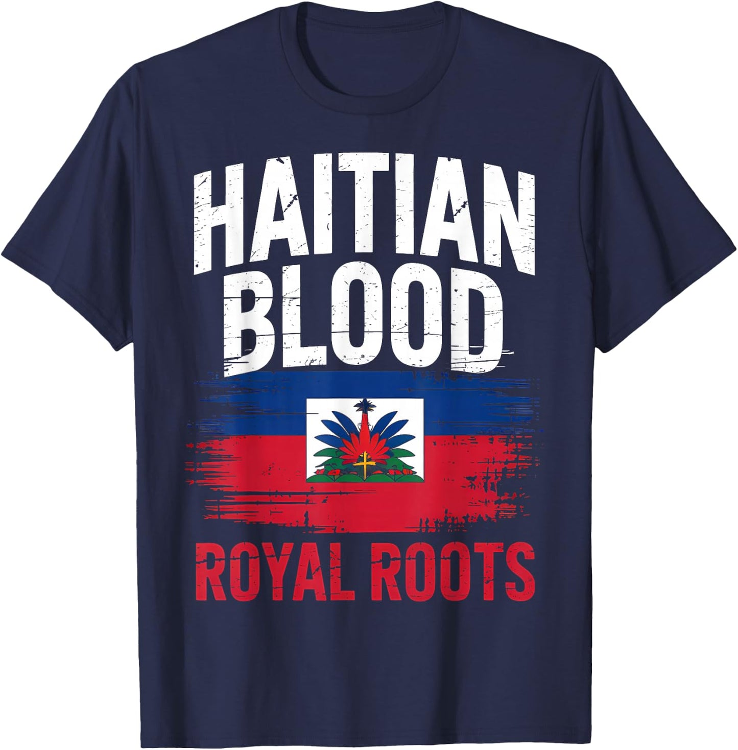 Haitian Roots Haiti Flag Day T-Shirt - T-Shirt | Navy