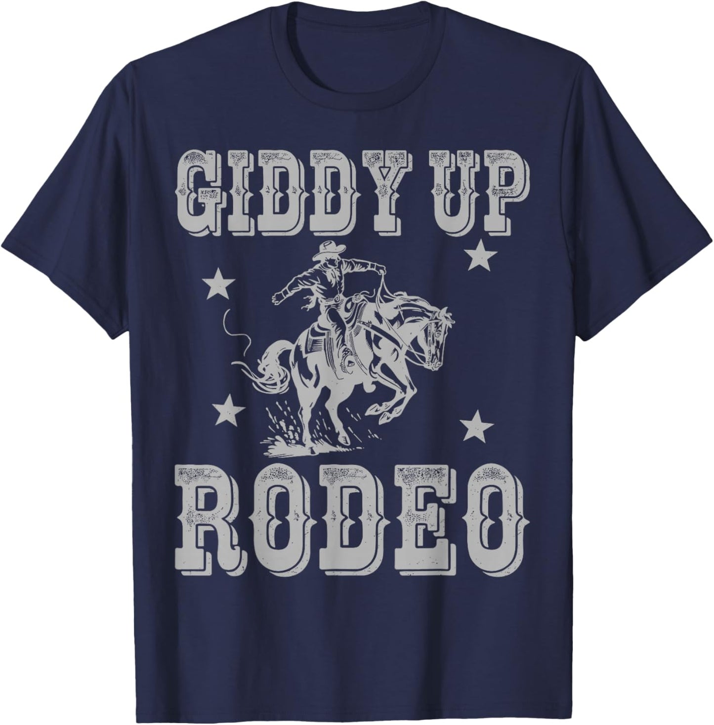Western Cowboy Howdy Rodeo Southern Vintage Men and Women T-Shirt - T-Shirt | Navy