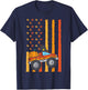 Thanksgiving Monster Truck US Flag Fall Toddler Boys Kids T-Shirt - T-Shirt | Navy