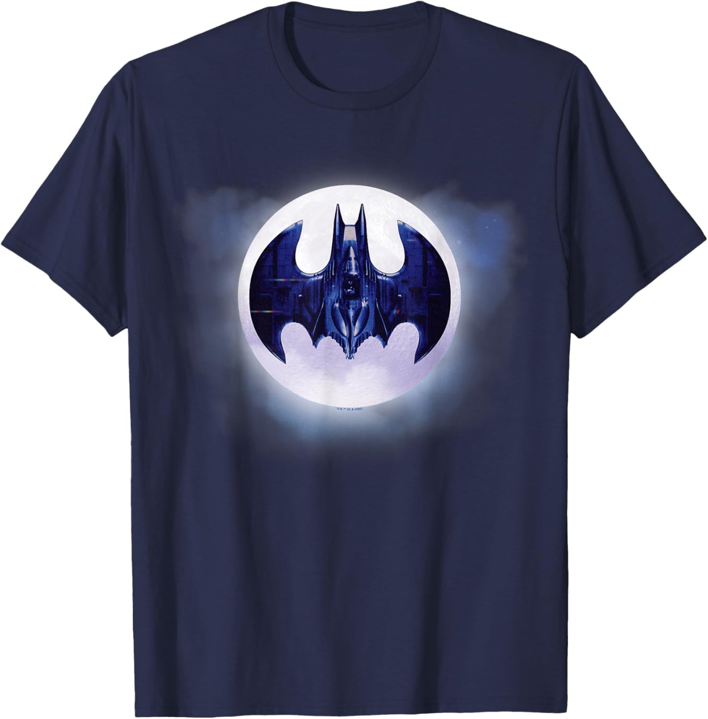 Batman 1989 Batwing Moon T-Shirt - T-Shirt | Navy