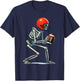 Skeleton Football Halloween Costume Funny Men Boys Kids T-Shirt - T-Shirt | Navy
