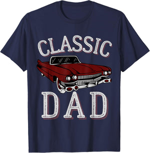 Vintage Funny Dad Classic Car Graphic Father's Day T-Shirt - T-Shirt | Navy