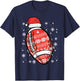 Christmas American Football Santa Xmas Sports Men Boys Kids T-Shirt - T-Shirt | Navy