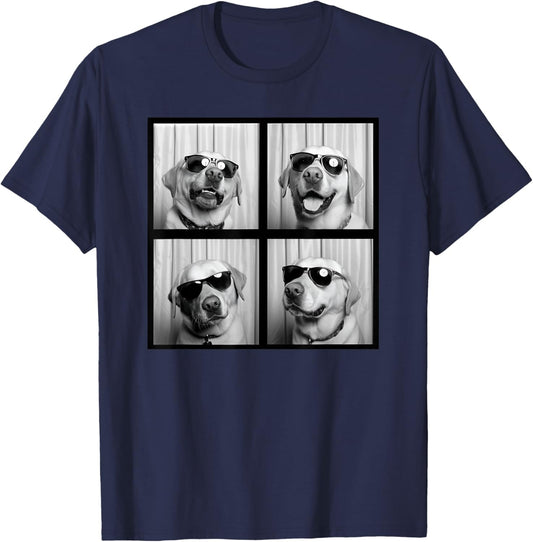 Yellow Labrador Retriever Face Cool Dog With Sunglasses Women Kids T-Shirt - T-Shirt | Navy