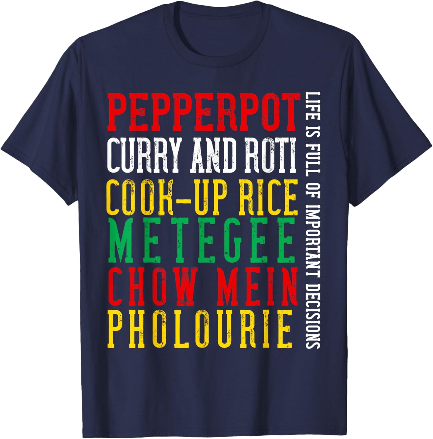 Guyana Food Guyanese Pride Women Heritage Roots Love T-Shirt - T-Shirt | Navy