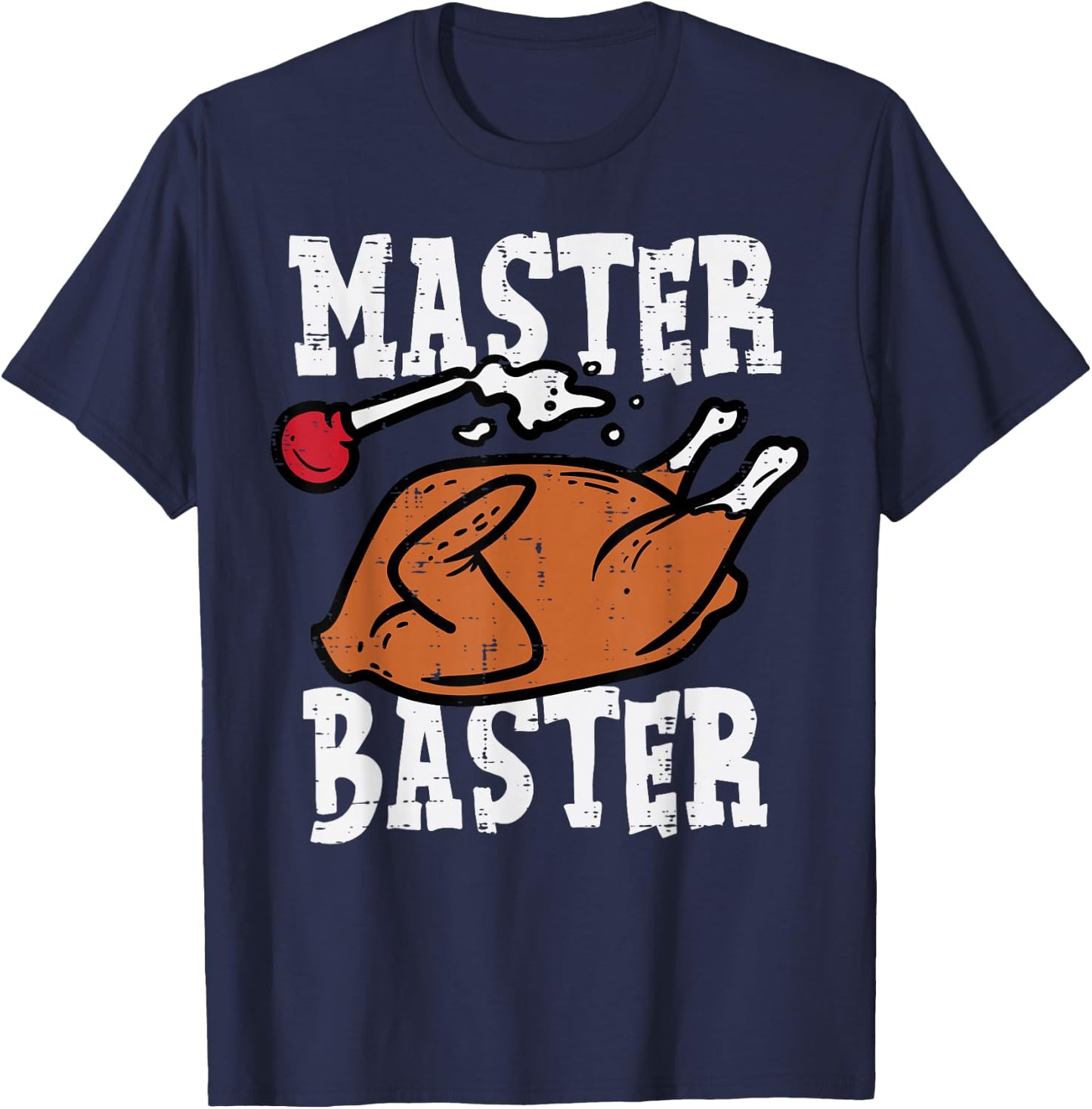 Thanksgiving Master Baster Funny Turkey Day Fall Men Boys T-Shirt - T-Shirt | Navy
