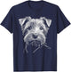 Line Art Norfolk Terrier Terriers T-Shirt - T-Shirt | Navy