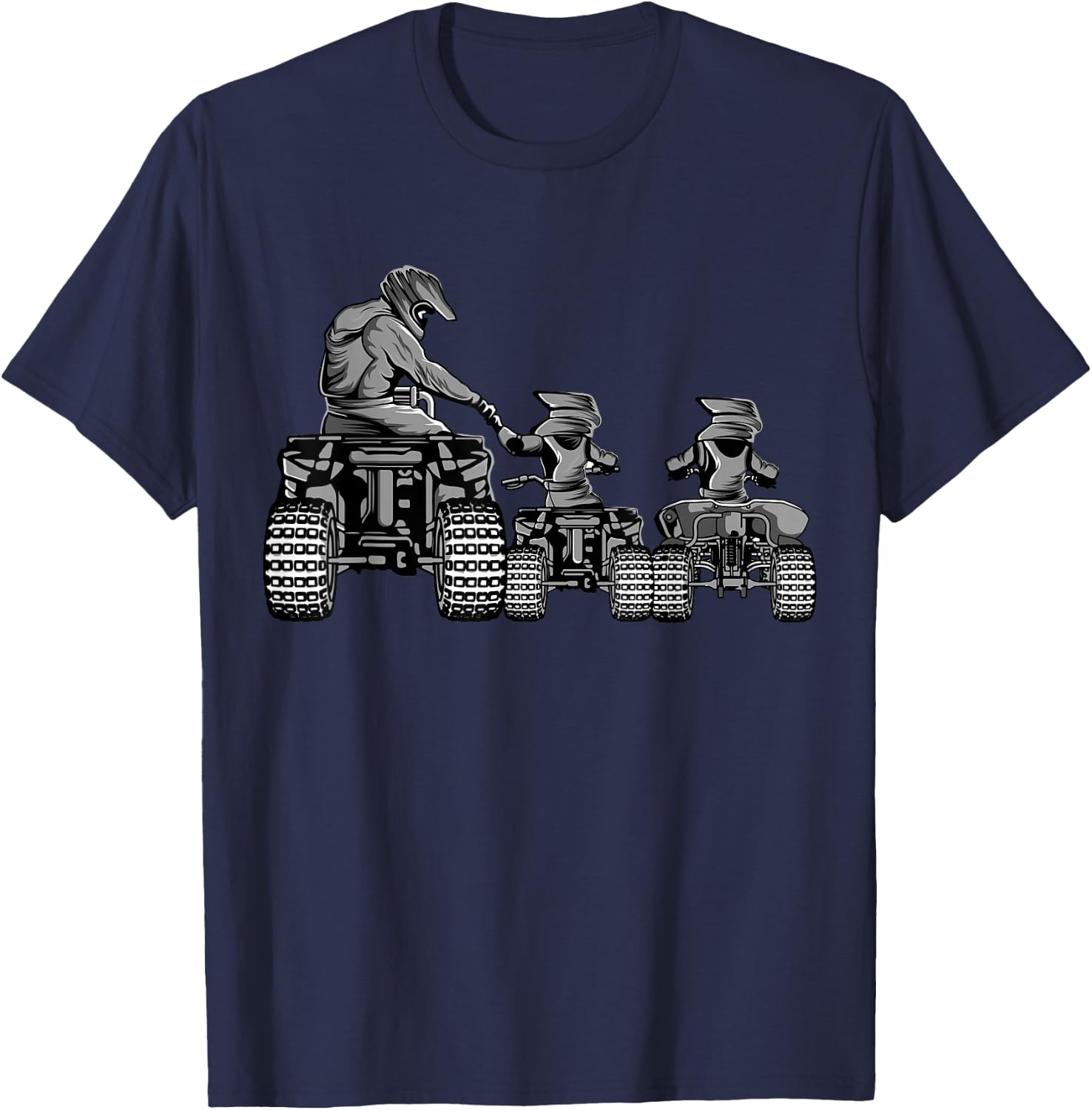 Quad Bike Father and Son Four Wheeler ATV Gift T-Shirt - T-Shirt | Navy