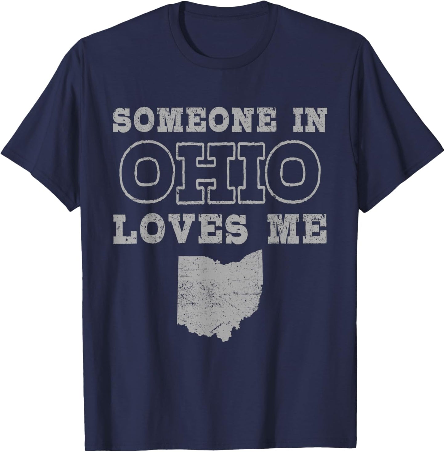 Someone In Ohio Loves Me Vintage US State T-Shirt - T-Shirt | Navy