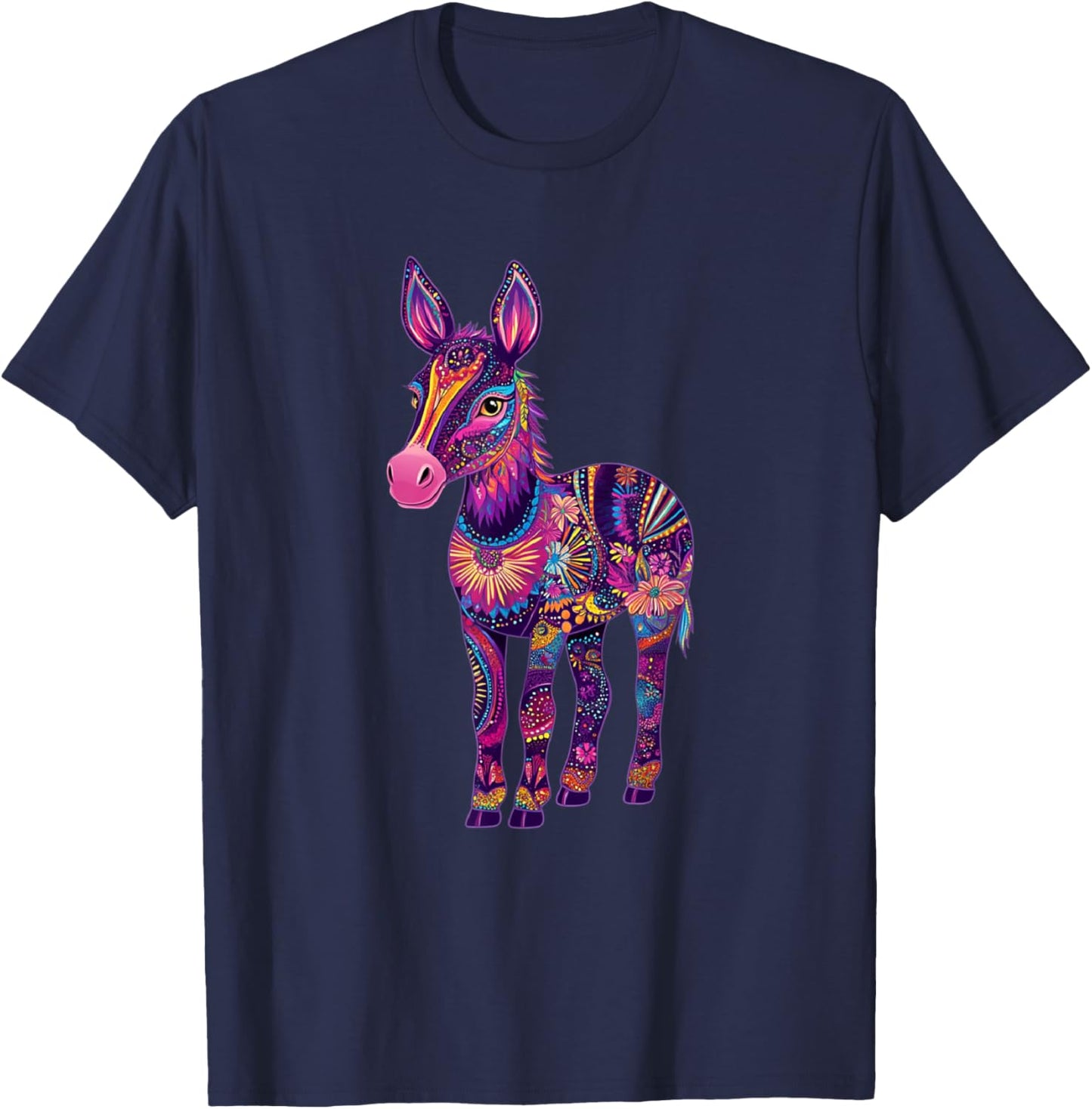 Aesthetic Mule Graphic Cute Mule Women Girls T-Shirt - T-Shirt | Navy