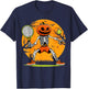 Halloween Tennis Pumpkin Head Skeleton Tennis Halloween T-Shirt - T-Shirt | Navy