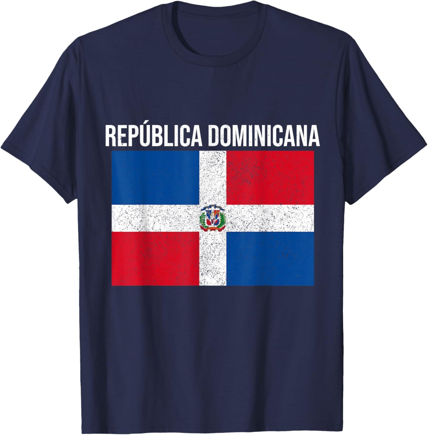 Republica Dominicana Dominican Republic Pride Flag Vintage T-Shirt - T-Shirt | Navy
