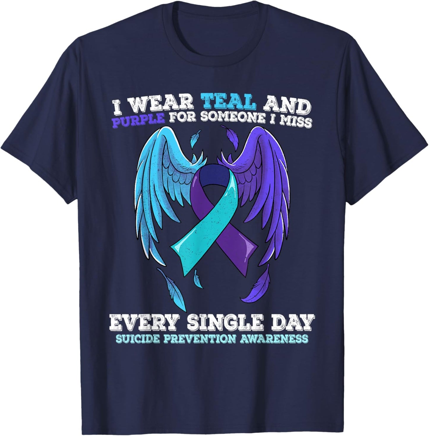 Suicide Prevention Awareness T-Shirt - T-Shirt | Navy