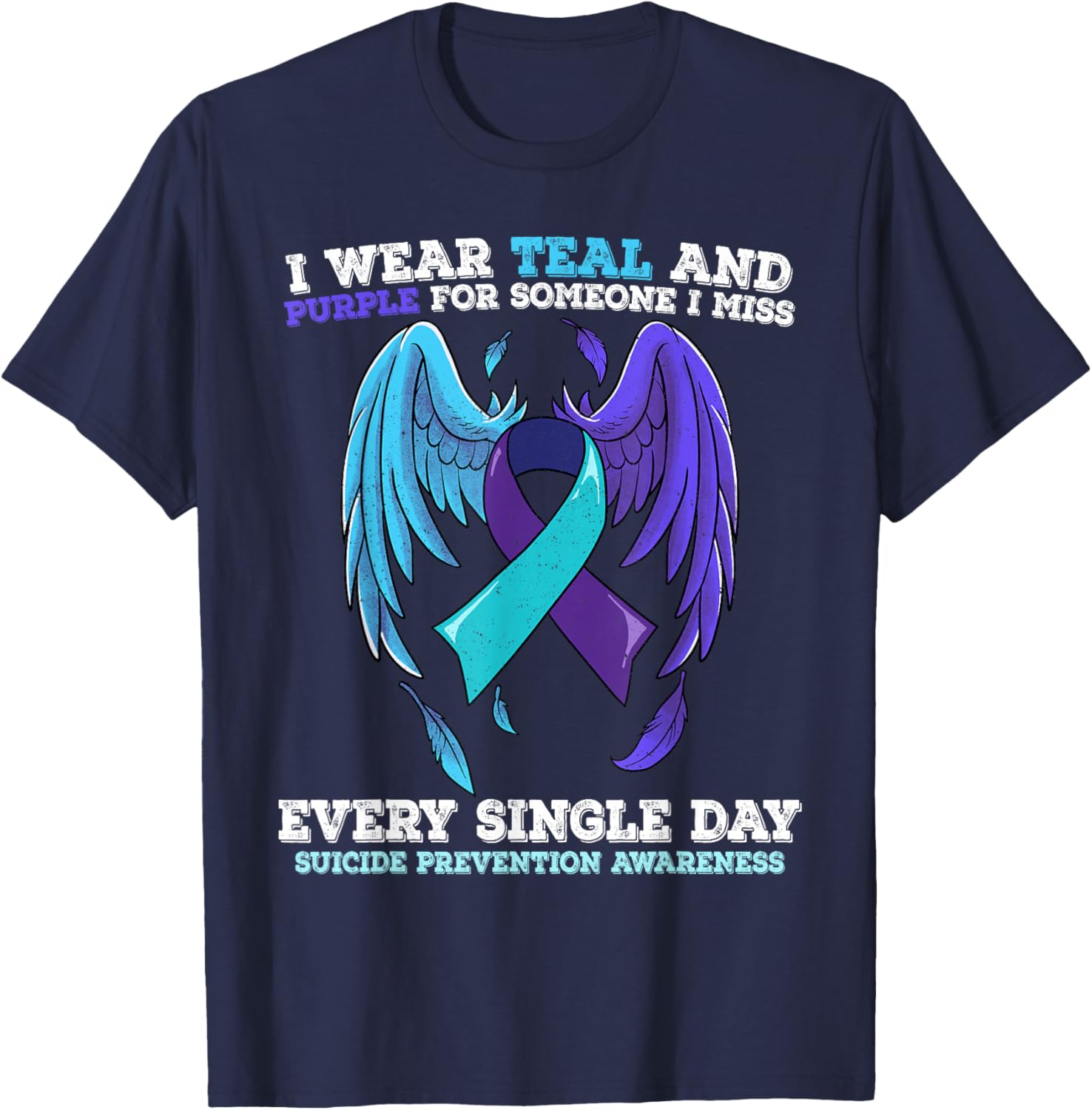 Suicide Prevention Awareness T-Shirt - T-Shirt | Navy