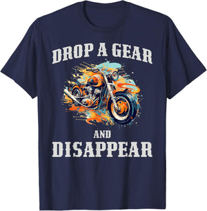 Drop A Gear And Disappear T-Shirt - T-Shirt | Navy