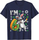 6 Year Old Bunny 6th Birthday Party Dabbing Bunny Lover T-Shirt - T-Shirt | Navy