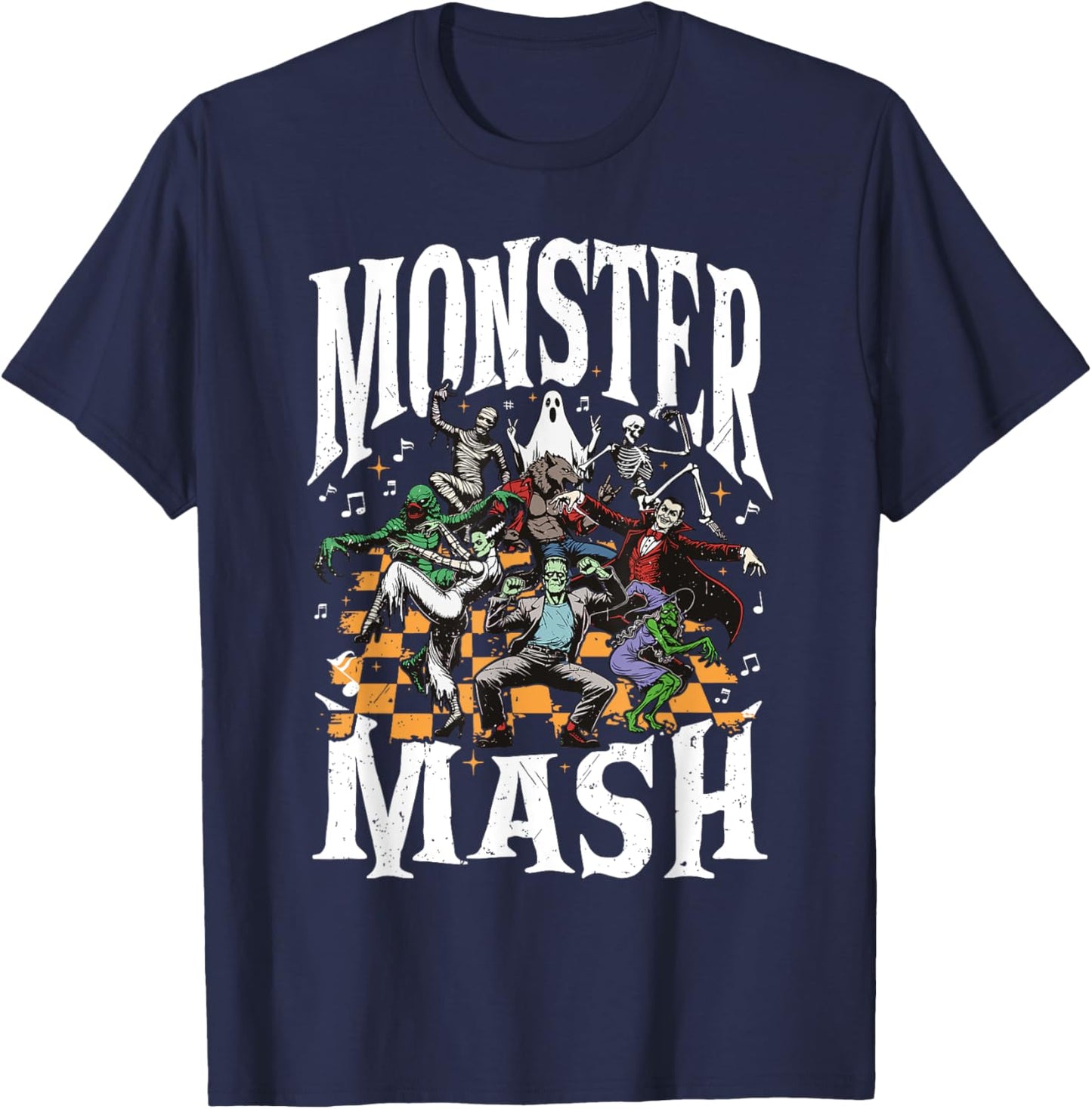 Monster Mash Retro Halloween Funny Monster Spooky Men T-Shirt - T-Shirt | Navy