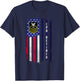 Retired E-7 Chief Petty Officer CPO Rank American Flag Papa T-Shirt - T-Shirt | Navy