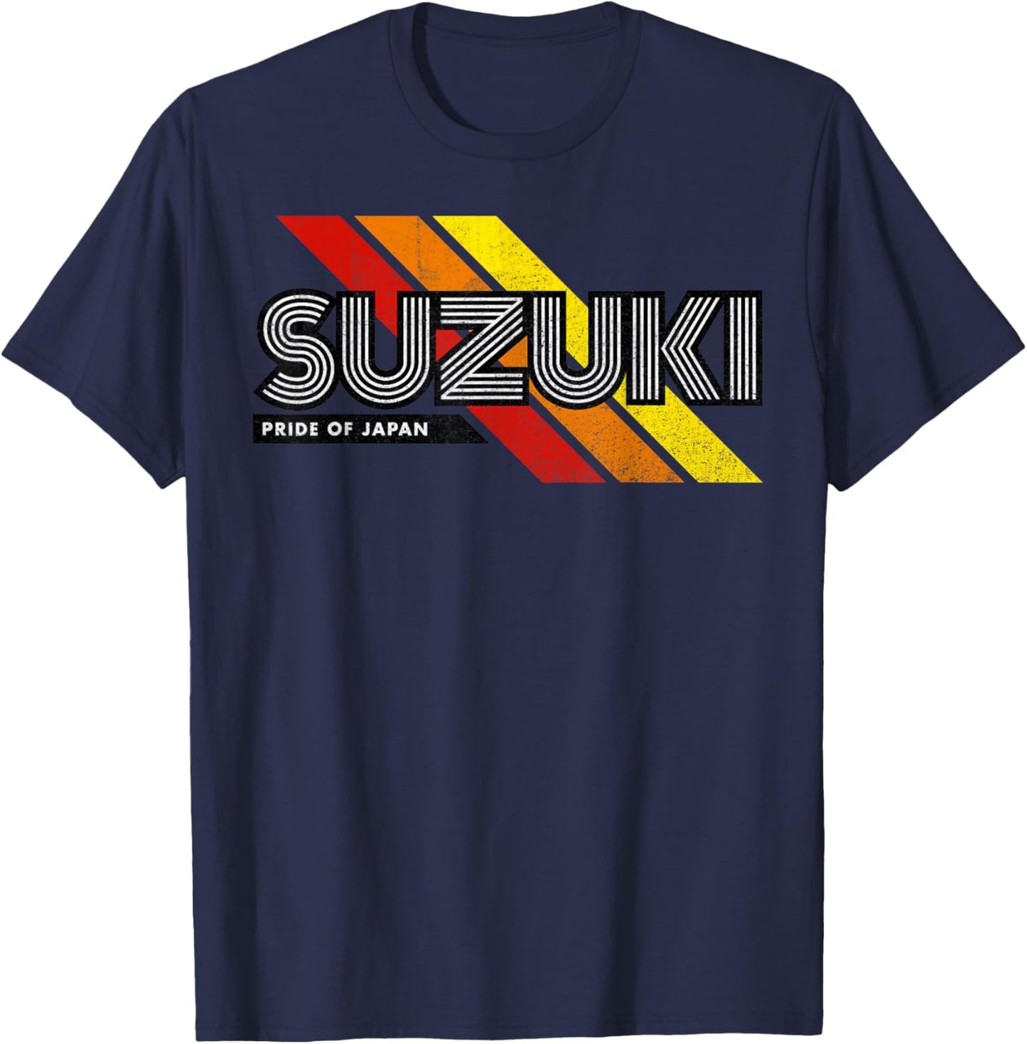 Suzuki Japanese Family Name Retro Vintage T-Shirt - T-Shirt | Navy