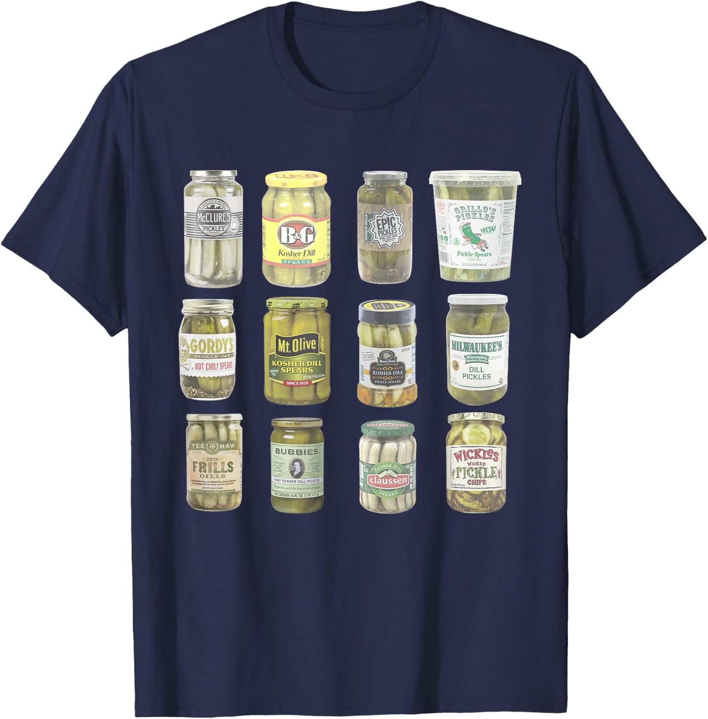 Vintage Canned Pickles Lovers T-Shirt - T-Shirt | Navy
