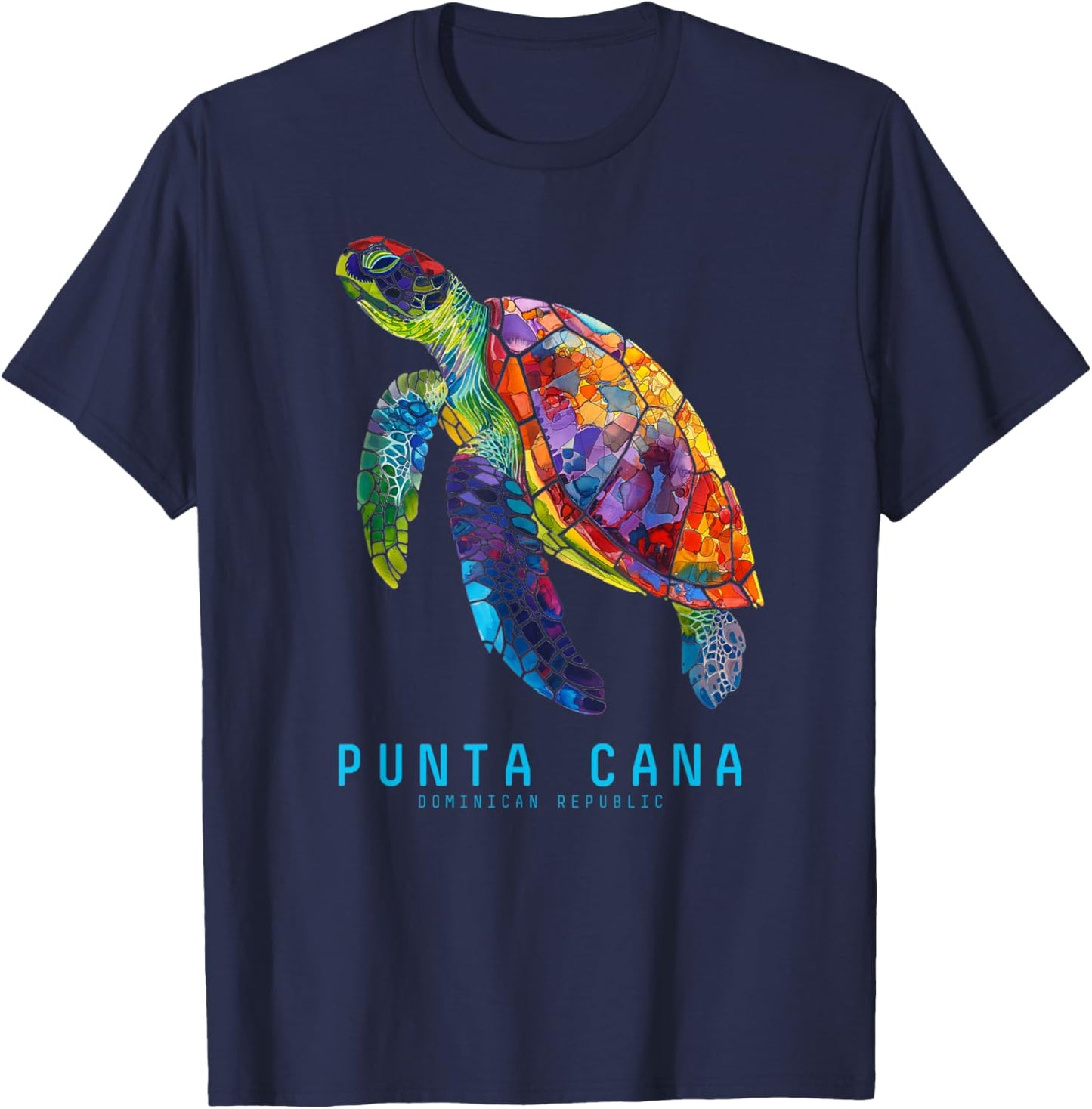 Punta Cana Dominican Republic Sea Turtle Holiday Beach T-Shirt - T-Shirt | Navy