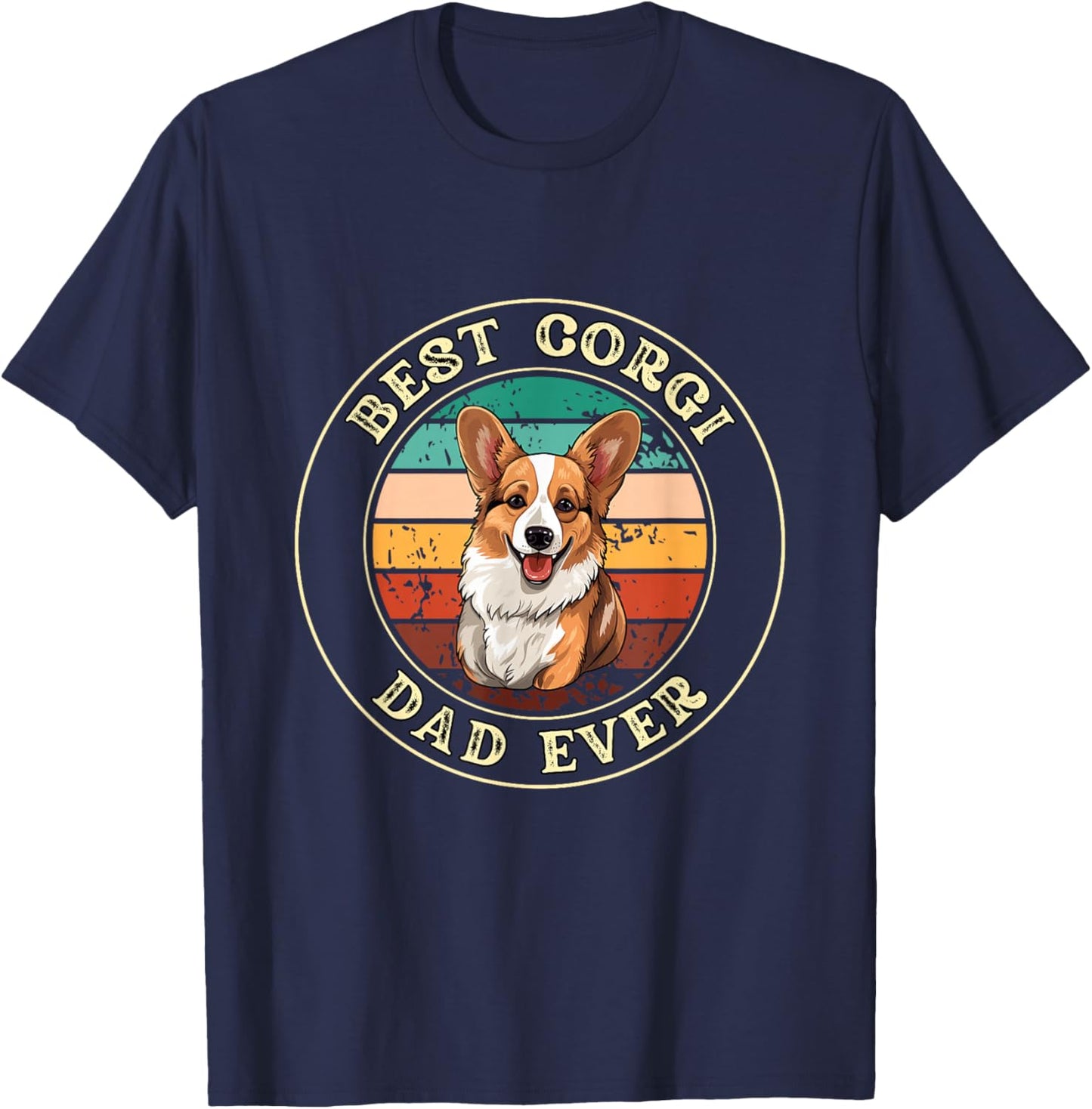 Funny Corgi Dad Gift T-Shirt - T-Shirt | Navy