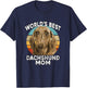 Dachshund Mother's Day - World's Best Daschund Mom Dog T-Shirt - T-Shirt | Navy