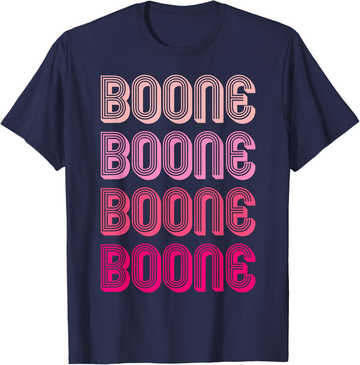 Boone Personalized Name Vintage Women Men Girl T-Shirt - T-Shirt | Navy