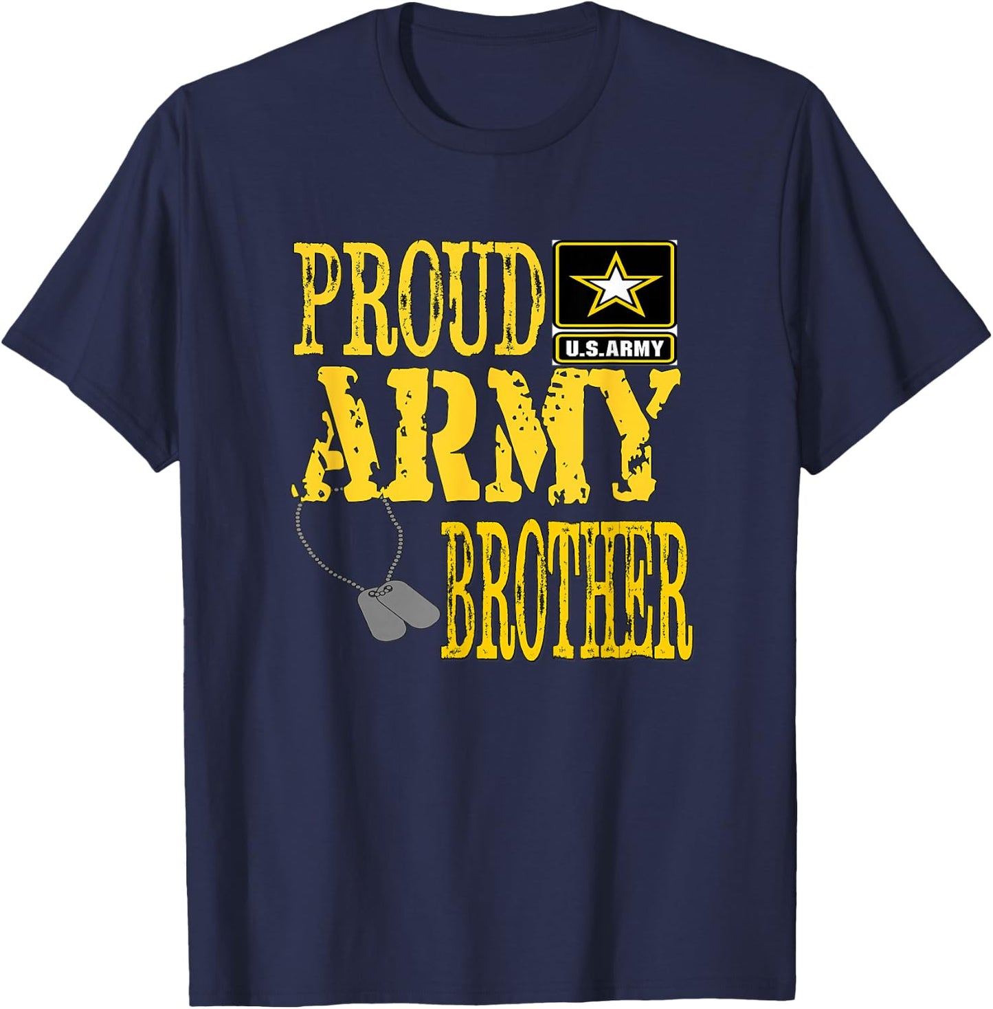 Proud Army Brother Military Pride T-Shirt - T-Shirt | Navy