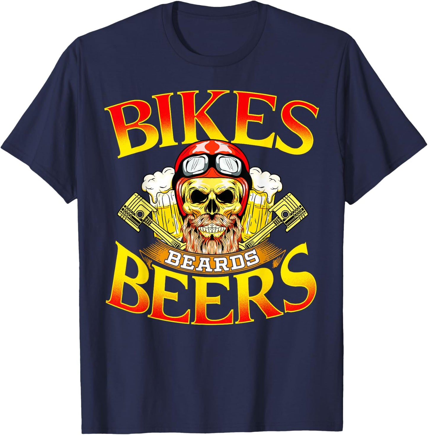 Motorcycle Lover Gift Bikers Men MC Parties Vintage Meets T-Shirt - T-Shirt | Navy