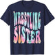 Wrestling Sister Groovy, Wrestling Sister T-Shirt - T-Shirt | Navy