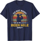 Funny Beer Mile Runner Quote Graphic T-Shirt - T-Shirt | Navy