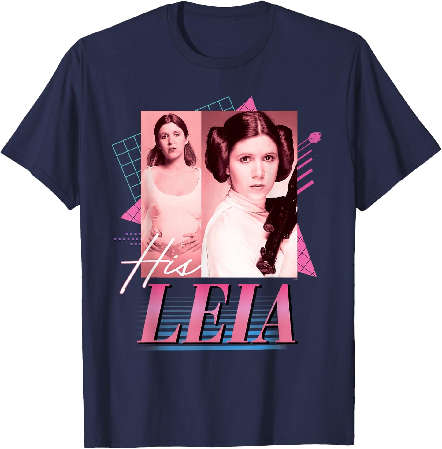 Star Wars Valentine’s Day ’90s Couples Matching His Leia T-Shirt - T-Shirt | Navy
