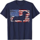 Dachshund Weiner Vintage American Flag Small T-Shirt - T-Shirt | Navy