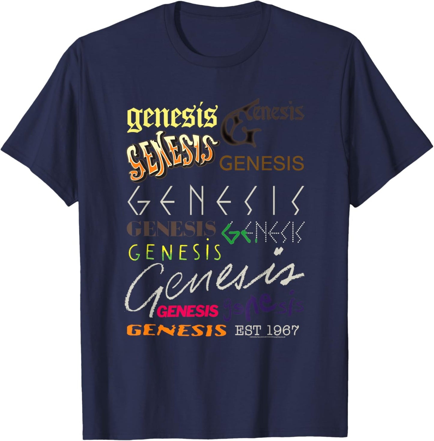 Genesis Logo History Since 1967 T-Shirt - T-Shirt | Navy