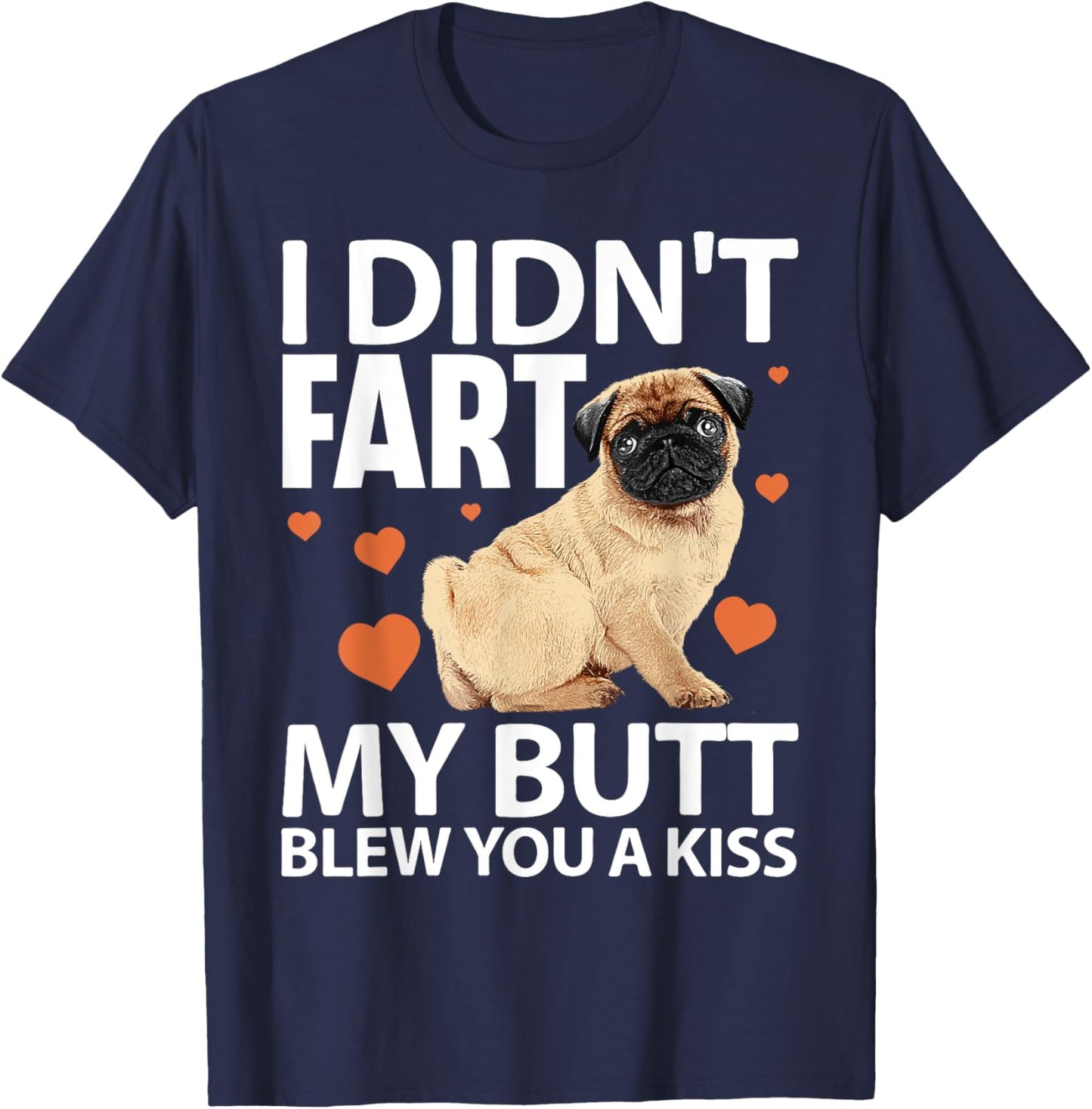 Funny Pug Design Women Kids Pet Dog Breed Pug Lover T-Shirt - T-Shirt | Navy