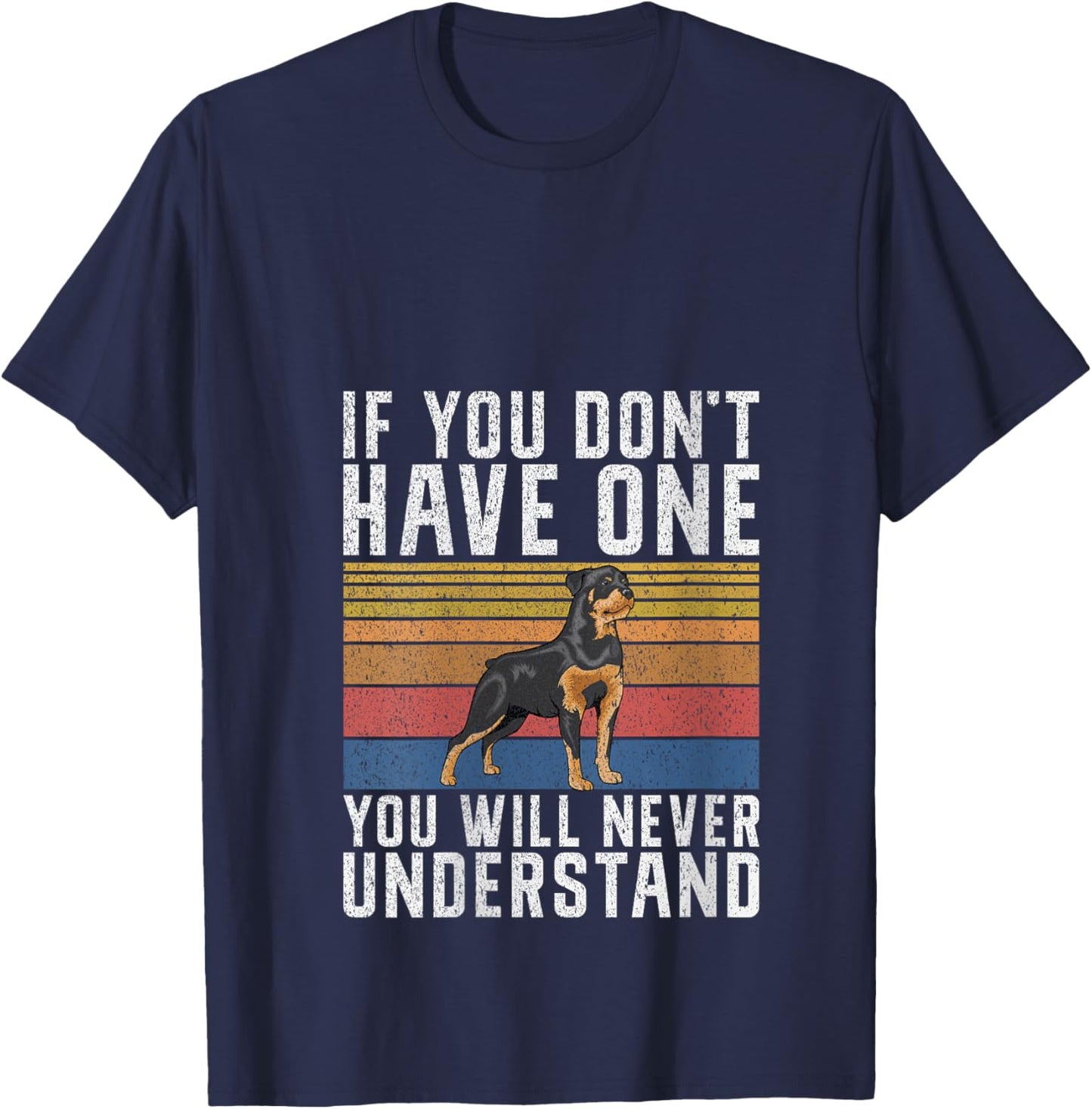 If you dont have one you will never understand Rottweiler V-Neck T-Shirt - T-Shirt | Navy