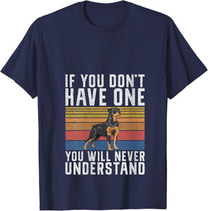 If you dont have one you will never understand Rottweiler V-Neck T-Shirt - T-Shirt | Navy
