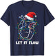 Let It Flow Anatomy Heart Cardiac Nurse Santa Hat Funny Xmas T-Shirt - T-Shirt | Navy