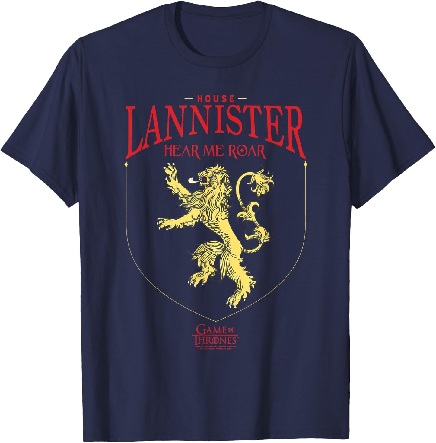 Game of Thrones House Lannister Sigil T-Shirt - T-Shirt | Navy