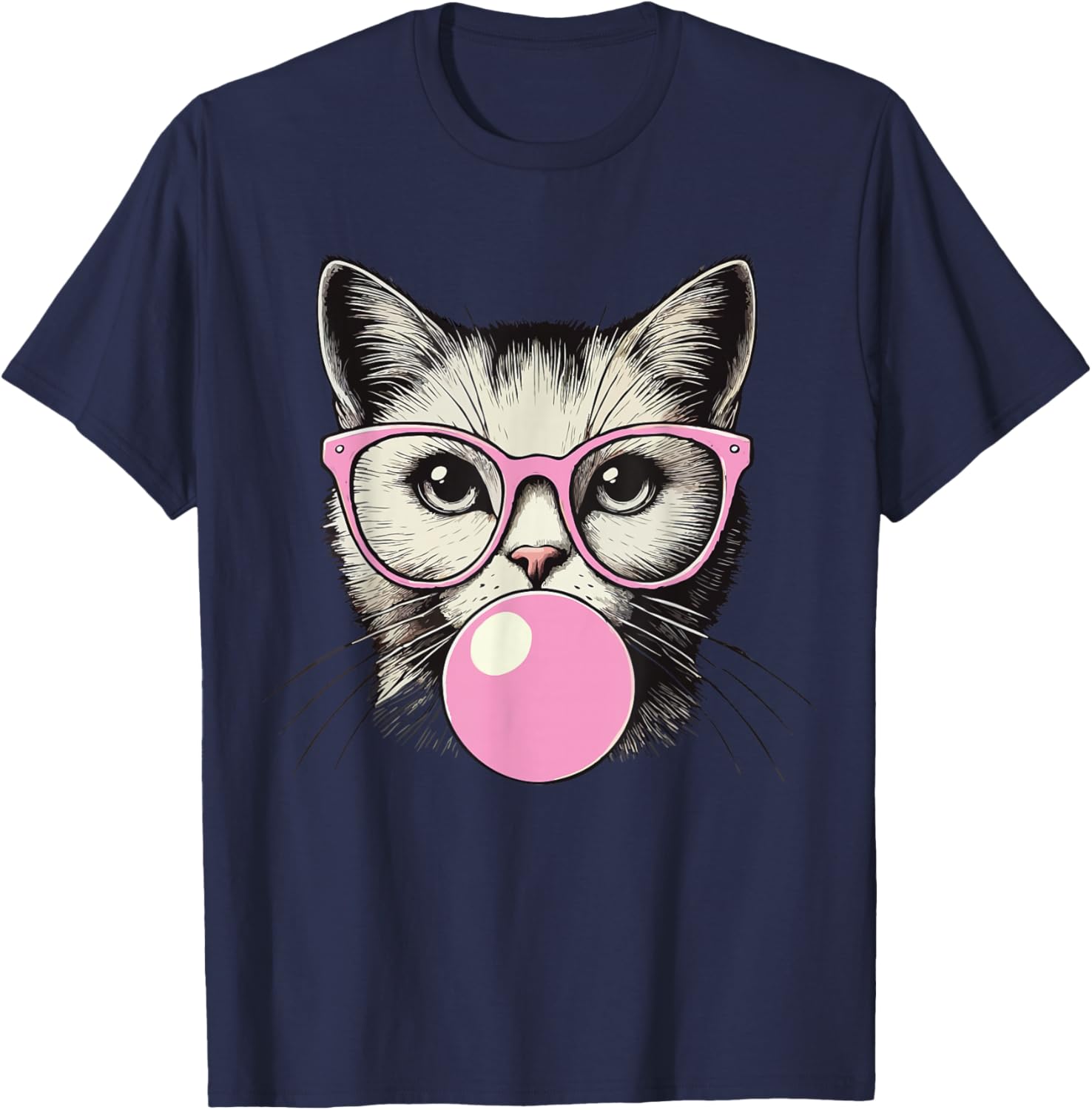 Cute Cat Shirt Funny Cat Lovers T-Shirt - T-Shirt | Navy
