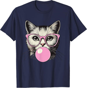 Cute Cat Shirt Funny Cat Lovers T-Shirt - T-Shirt | Navy