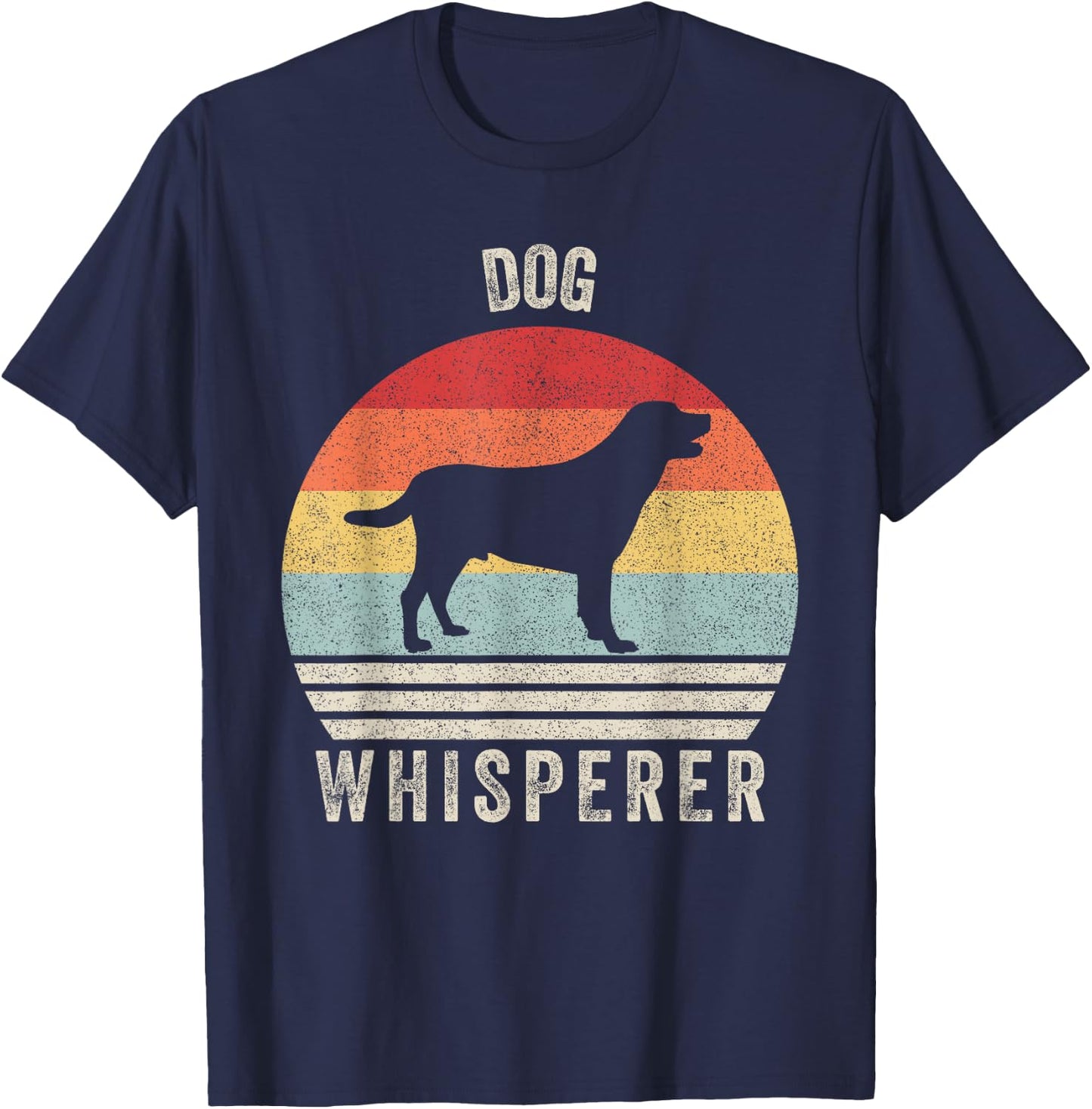 Vintage Retro Dog Whisperer Shirt Funny Dog T-Shirt - T-Shirt | Navy