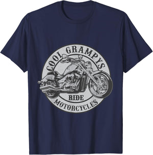 Cool Grampy Ride Motorcycles Novelty Rider Grampys T-Shirt - T-Shirt | Navy